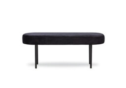 Nordlys Metal And Black Velvet Bench Modern Design Style Entryway - thumbnail 4