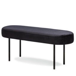 Nordlys Metal And Black Velvet Bench Modern Design Style Entryway - thumbnail 1