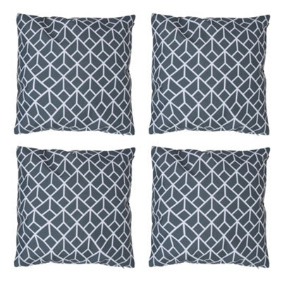 icon Indoor And Outdoor Waterproof Filled Cushion Set Of 4 Slate Grey - image 1