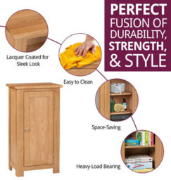 Hallowood Furniture Waverly Oak Small Cupboard - thumbnail 2