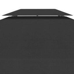 Walplus 2-Tier Gazebo Top Cover 310 G/ma 4X3 M Black - thumbnail 4