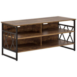 Beliani Industrial Tv Stand Carlisle Dark Brown - thumbnail 1