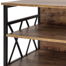 Beliani Industrial Tv Stand Carlisle Dark Brown - thumbnail 7