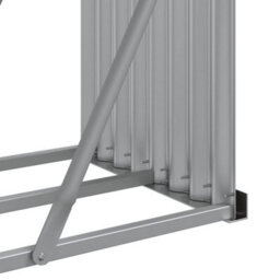 Walplus Log Holder Silver 180X45X100 Cm Galvanised Steel - thumbnail 8