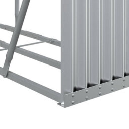Walplus Log Holder Silver 180X45X100 Cm Galvanised Steel - thumbnail 7