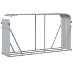 Walplus Log Holder Silver 180X45X100 Cm Galvanised Steel - thumbnail 6