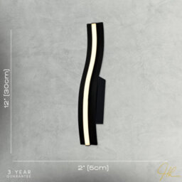 Happy Homewares Led Stick Style Modern Feature Wall Light Fitting In Matte Sand Black - thumbnail 6