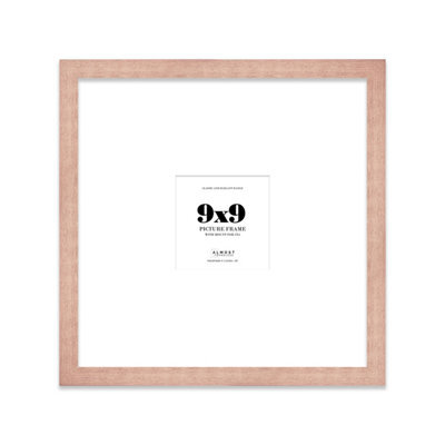 "9X9"" Bronze Picture Frame - 9X9"" Square Frame With 5X5"" Mount For 9X9""/5X5"" Pictures Art Deco Style Room Decor, 1 Pack" - image 1