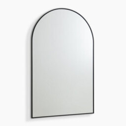 Furniturebox Uk Charlie Black Metal Large 110X70Cm Ovemantle Arch Mirror - thumbnail 4