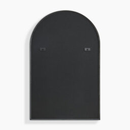 Furniturebox Uk Charlie Black Metal Large 110X70Cm Ovemantle Arch Mirror - thumbnail 5