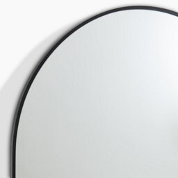 Furniturebox Uk Charlie Black Metal Large 110X70Cm Ovemantle Arch Mirror - thumbnail 6