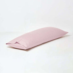 Homescapes Dusky Pink Violet Egyptian Cotton Ultrasoft Body Pillowcase 330 Tc - thumbnail 3
