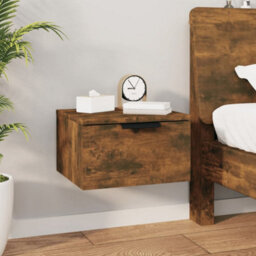 Vidaxl Wall-Mounted Bedside Cabinet Smoked Oak 34X30X20 Cm - thumbnail 1