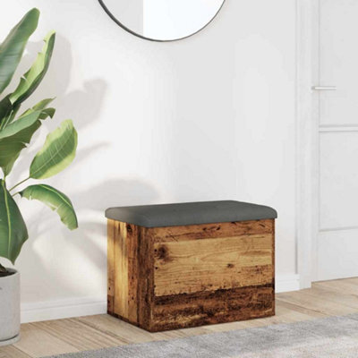 Vidaxl Storage Bench Old Wood 62X42X45 Cm Engineered Wood - image 1