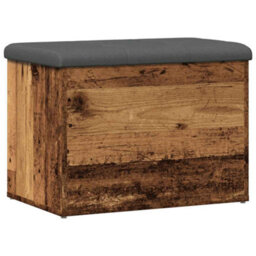 Vidaxl Storage Bench Old Wood 62X42X45 Cm Engineered Wood - thumbnail 2