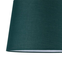 First Choice Lighting Bobbin - Ivory Lamp With Dark Green Cotton Shade - thumbnail 3