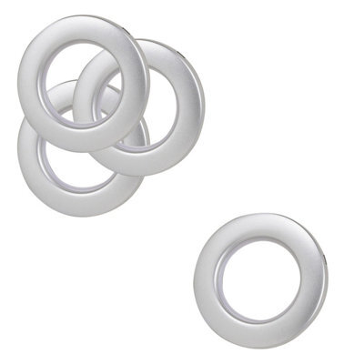 Neel Blue 42mm Platic Eyelets, Matte Silver Grommet Rings For Curtains & Drapes, Backdrop, 10Pcs - image 1