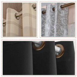 Neel Blue 42mm Platic Eyelets, Matte Silver Grommet Rings For Curtains & Drapes, Backdrop, 10Pcs - thumbnail 7