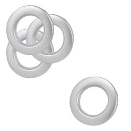 Neel Blue 42mm Platic Eyelets, Matte Silver Grommet Rings For Curtains & Drapes, Backdrop, 10Pcs