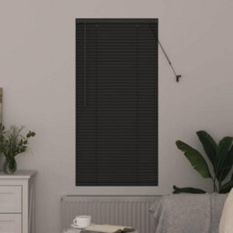 Berkfield Window Blind With Curtains Manual Dark Grey Aluminium - thumbnail 3