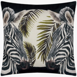 Paoletti Leopardis Zebra Woven Outdoor Cushion Cover - thumbnail 1