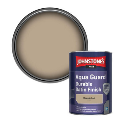 Johnstone's Trade Wood & Metal Aqua Guard Durable Satin Paint Mountain Goat (Ppg1077-3) 1L - image 1