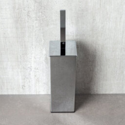 Plum&clay Tate Square Chrome Toilet Brush & Holder - thumbnail 2