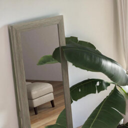 Pirlo Plush Rustic Full Length Mirror Freestanding Or Hanging Grey - thumbnail 2