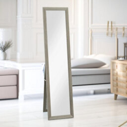 Pirlo Plush Rustic Full Length Mirror Freestanding Or Hanging Grey - thumbnail 4