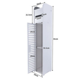 Pvc 4-Tier Bathroom Storage Cabinet - thumbnail 2