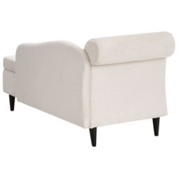 Beliani Left-Hand Chaise Longue Luiro Velvet Beige With Storage - thumbnail 6