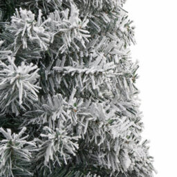 Berkfield Slim Christmas Tree With Stand And Flocked Snow 270 Cm Pvc - thumbnail 4