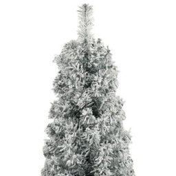 Berkfield Slim Christmas Tree With Stand And Flocked Snow 270 Cm Pvc - thumbnail 3