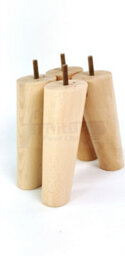 L&F Wood Legs Natural 180mm High Set Of 4 Replacement Angled Furniture Legs Set Of 4 Sofas Chairs Stools M8 - thumbnail 4