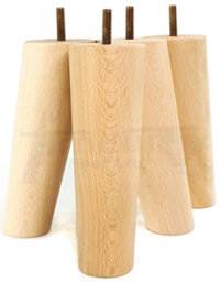 L&F Wood Legs Natural 180mm High Set Of 4 Replacement Angled Furniture Legs Set Of 4 Sofas Chairs Stools M8 - thumbnail 5