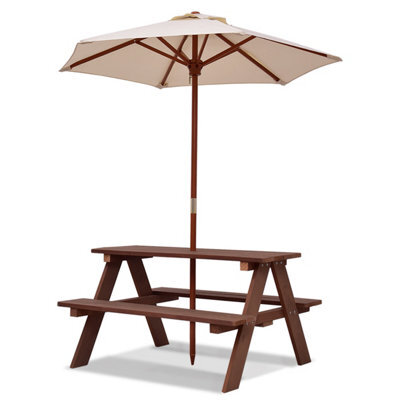 Costway 3 In 1 Kids Picnic Table Outdoor Picnic Table For Garden Yard Home - image 1