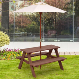 Costway 3 In 1 Kids Picnic Table Outdoor Picnic Table For Garden Yard Home - thumbnail 4