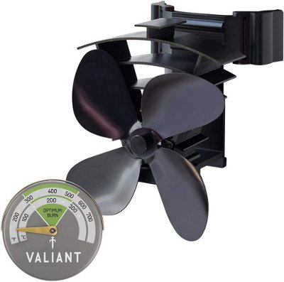 Valiant Magnetic Flue Pipe Stove Fan And Thermometer - image 1