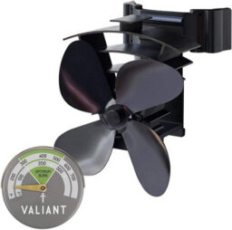 Valiant Magnetic Flue Pipe Stove Fan And Thermometer