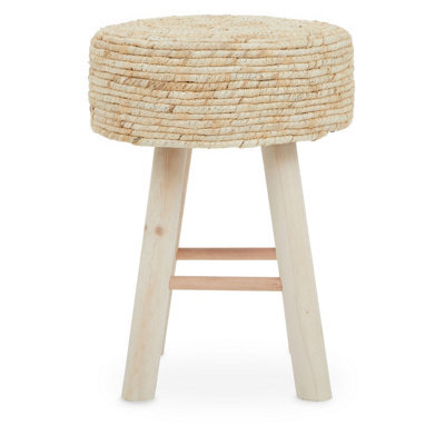 Orsina Stylish Natural Corn Rope Stool, Durable Kitchen Stool For Bedroom, Versatile Design Stool For Guests - image 1