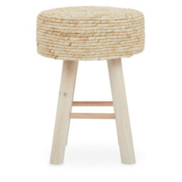 Orsina Stylish Natural Corn Rope Stool, Durable Kitchen Stool For Bedroom, Versatile Design Stool For Guests - thumbnail 1