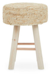 Orsina Stylish Natural Corn Rope Stool, Durable Kitchen Stool For Bedroom, Versatile Design Stool For Guests - thumbnail 7