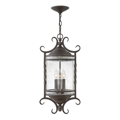 Luminosa Lighting Elstead Hinkley Casa Outdoor 3 Light Chain Lantern Olde Black Ip44 - image 1