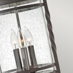 Luminosa Lighting Elstead Hinkley Casa Outdoor 3 Light Chain Lantern Olde Black Ip44 - thumbnail 3