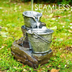 Mains Powered Outdoor Fountain, Decorative Tap Water Feature Led - thumbnail 3