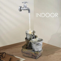 Mains Powered Outdoor Fountain, Decorative Tap Water Feature Led - thumbnail 5