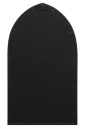 "Mirroroutlet - The Arcus - Black Metal Framed Arched Garden Wall Mirror 32"" X 19"" (83 X 48 Cm)" - thumbnail 7