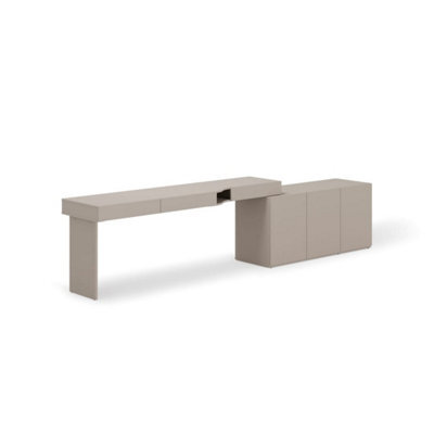 Arte Woow Desk With Sideboard 301Cm Left Door - Workspace With Organised Space - image 1