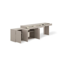 Arte Woow Desk With Sideboard 301Cm Left Door - Workspace With Organised Space - thumbnail 4