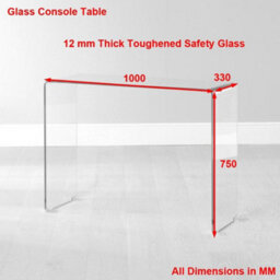 The Furniture Market Geo-Glass Small Clear Glass Console Table - thumbnail 6